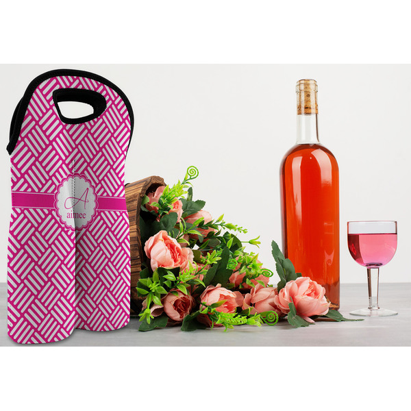 Square Weave Double Wine Tote - LIFESTYLE (new)