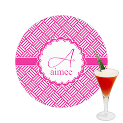 Square Weave Printed Drink Topper -  2.5" (Personalized)