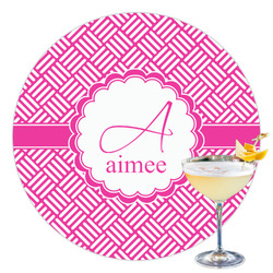 Square Weave Printed Drink Topper - 3.5" (Personalized)