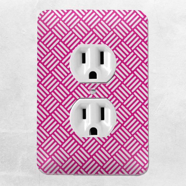 Square Weave Electric Outlet Plate - LIFESTYLE