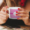 Square Weave Espresso Cup - 6oz (Double Shot) LIFESTYLE (Woman hands cropped)