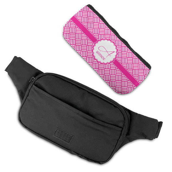 Square Weave Fanny Packs - FLAT (flap off)