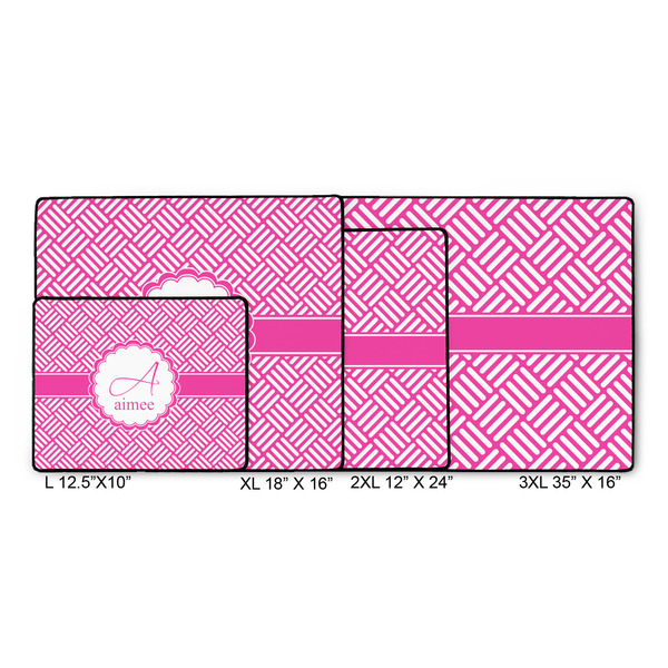 Square Weave Gaming Mats - SIZE CHART