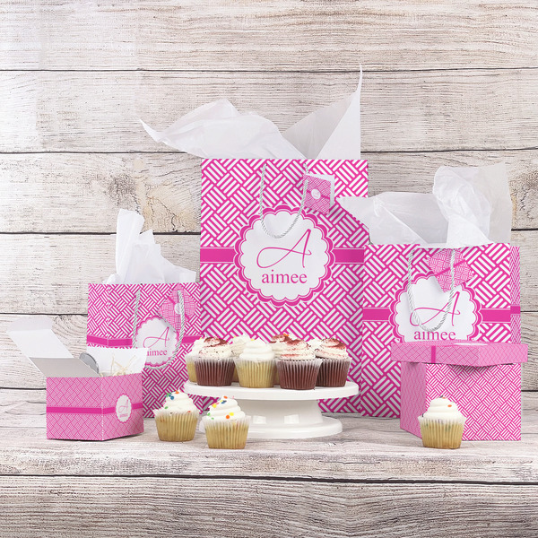 Square Weave Gift Bags - In Context