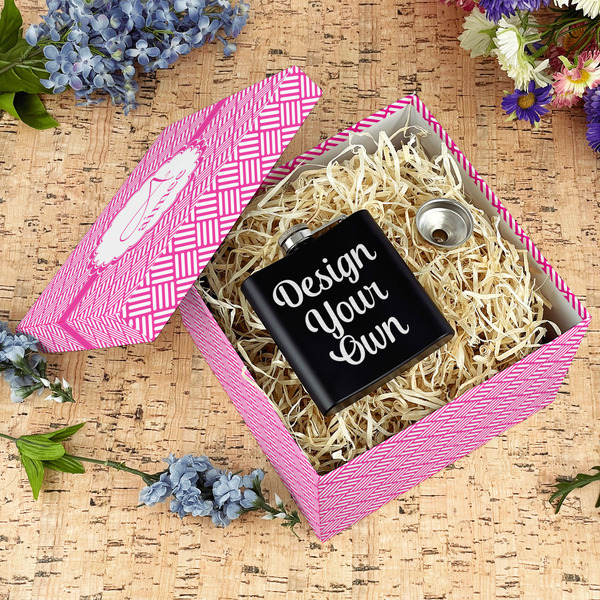 Square Weave Gift Boxes with Lid - Canvas Wrapped - Large - In Context