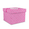 Square Weave Gift Boxes with Lid - Canvas Wrapped - Medium - Front/Main
