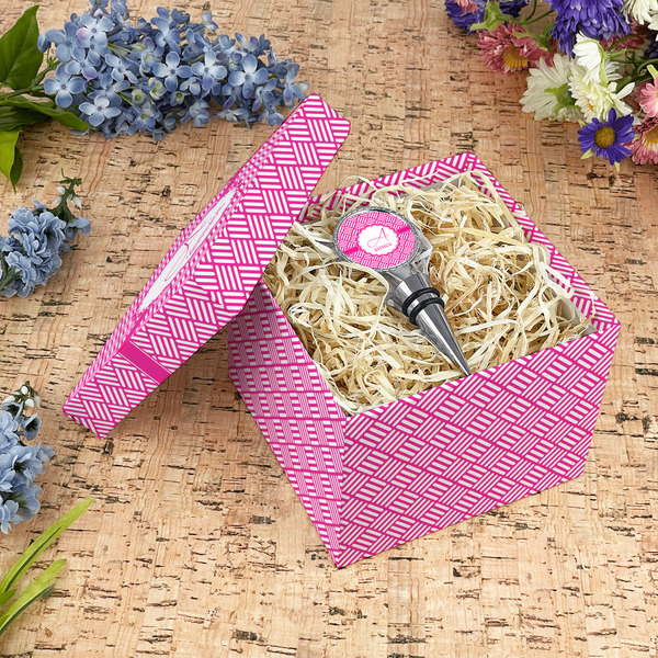 Square Weave Gift Boxes with Lid - Canvas Wrapped - Medium - In Context