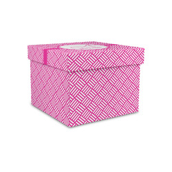 Square Weave Gift Box with Lid - Canvas Wrapped - Small (Personalized)