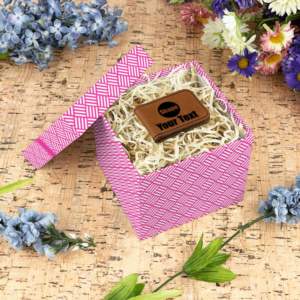 Square Weave Gift Boxes with Lid - Canvas Wrapped - Small - In Context