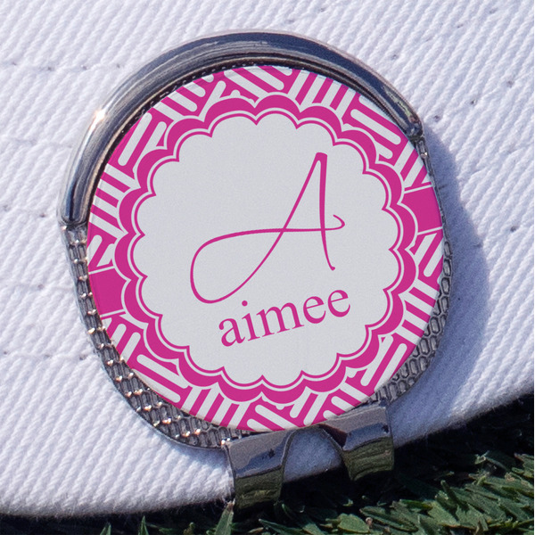 Custom Square Weave Golf Ball Marker - Hat Clip