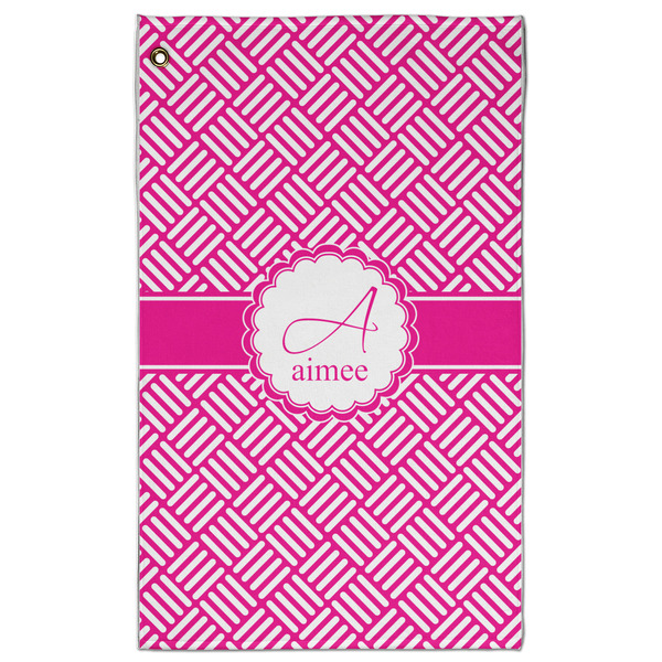 Custom Square Weave Golf Towel - Poly-Cotton Blend w/ Name and Initial