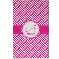 Square Weave Golf Towel - Poly-Cotton Blend - Small w/ Name and Initial