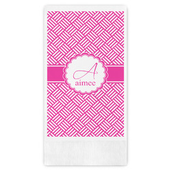 Square Weave Guest Napkins - Full Color - Embossed Edge (Personalized)