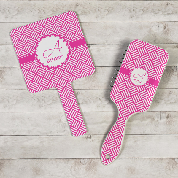 Square Weave Hand Mirrors - In Context