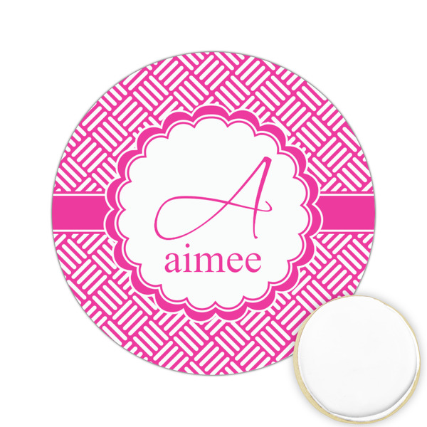 Custom Square Weave Printed Cookie Topper - 2.15" (Personalized)