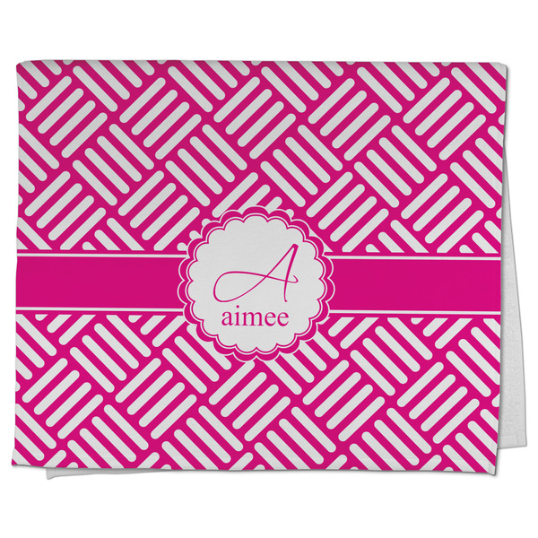 Custom Square Weave Kitchen Towel - Poly Cotton w/ Name and Initial