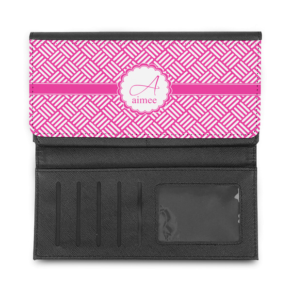Square Weave Ladies Wallet - Half Way Open
