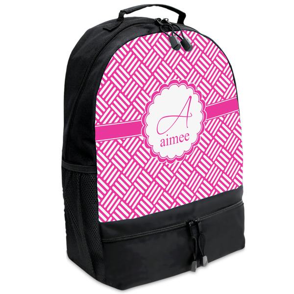 Custom Square Weave Backpacks - Black (Personalized)