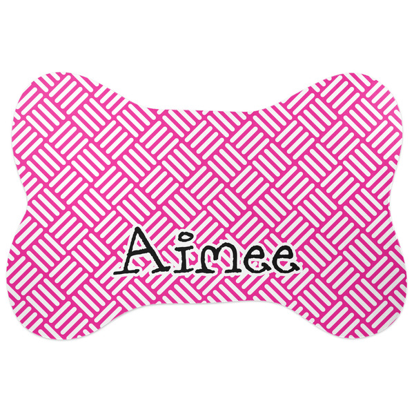 Custom Square Weave Bone Shaped Dog Food Mat (Personalized)