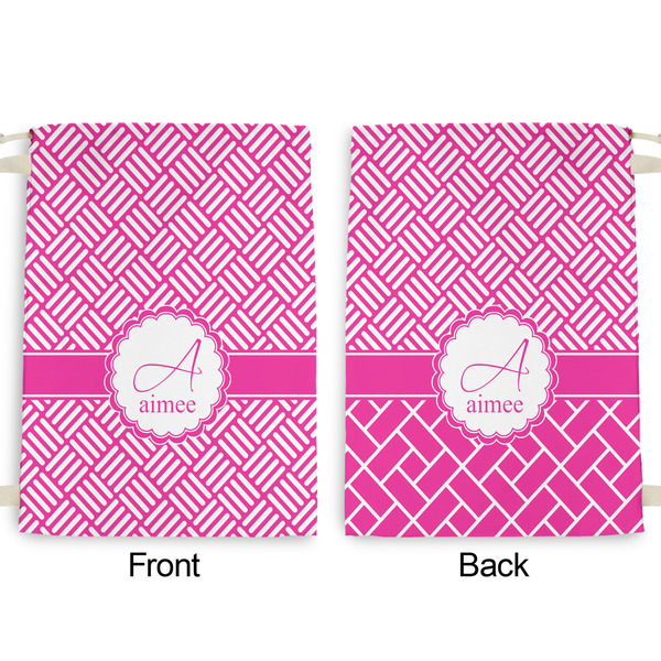 Square Weave Large Laundry Bag - Front & Back View