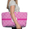 Square Weave Large Rope Tote Bag - In Context View