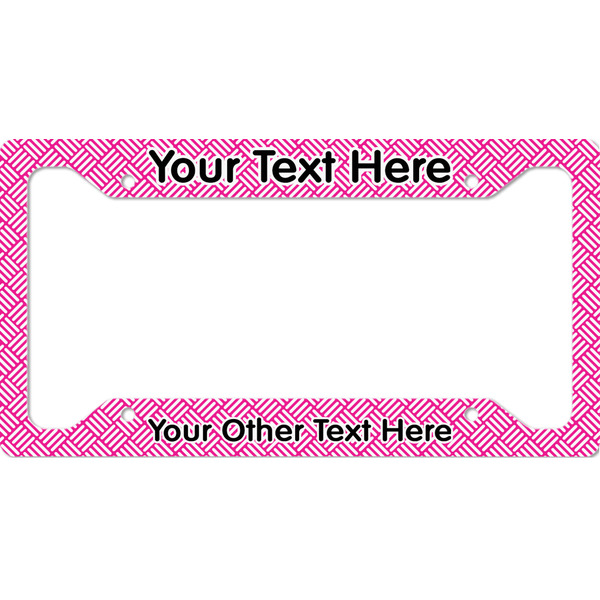 Custom Square Weave License Plate Frame - Style A (Personalized)