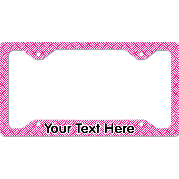 Custom Square Weave License Plate Frame - Style C (Personalized)