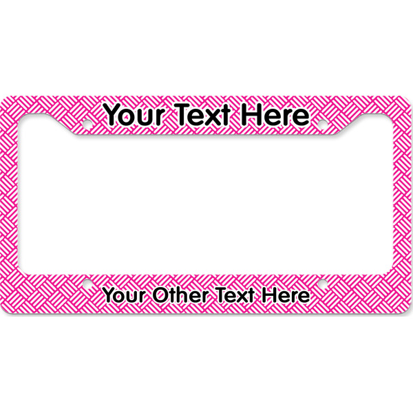 Custom Square Weave License Plate Frame - Style B (Personalized)
