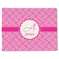 Square Weave Single-Sided Linen Placemat - Single w/ Name and Initial