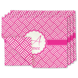 Square Weave Linen Placemat w/ Name and Initial