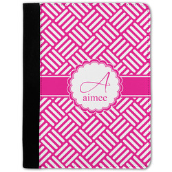 Square Weave Notebook Padfolio - Medium w/ Name and Initial