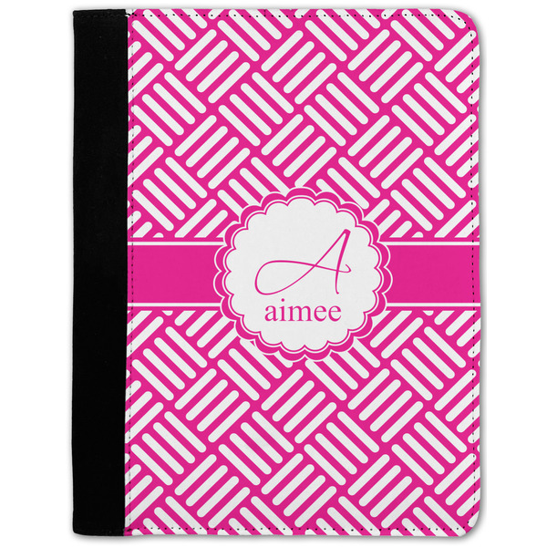 Custom Square Weave Notebook Padfolio w/ Name and Initial