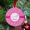 Square Weave Metal Ball Ornament - Lifestyle