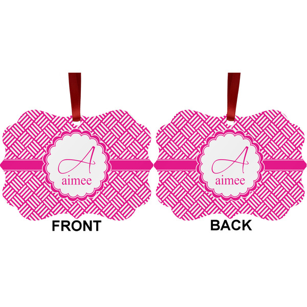 Square Weave Metal Benilux Ornament - Front and Back (APPROVAL)