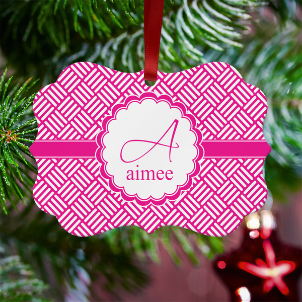 Square Weave Metal Benilux Ornament - Lifestyle