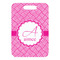Square Weave Metal Luggage Tag - Front Without Strap