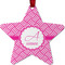 Square Weave Metal Star Ornament - Front