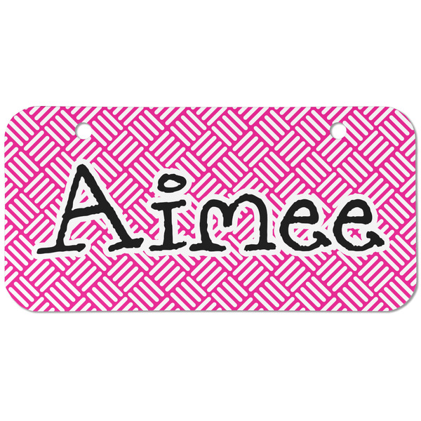 Custom Square Weave Mini/Bicycle License Plate (2 Holes) (Personalized)