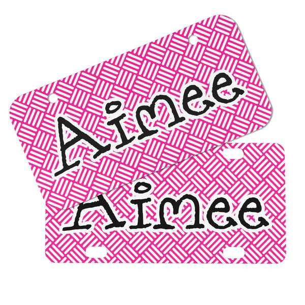 Square Weave Mini License Plates - MAIN (4 and 2 Holes)