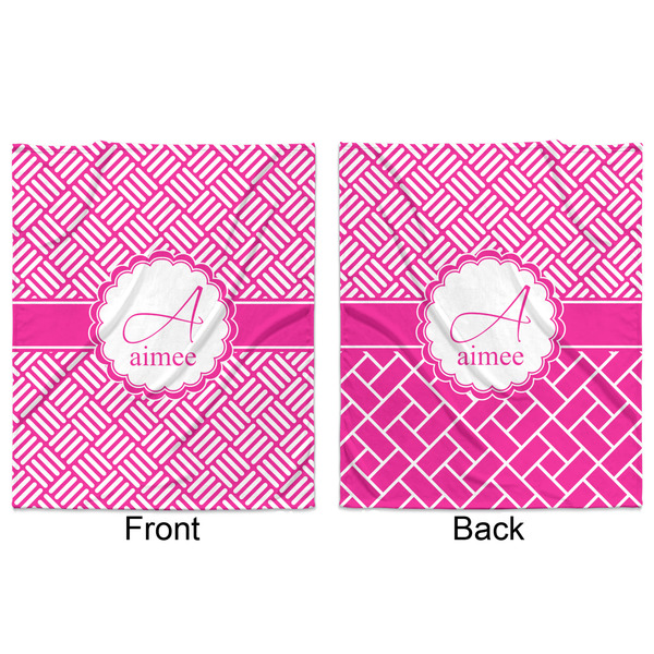 Square Weave Minky Blanket - 50"x60" - Double Sided - Front & Back