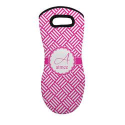 Square Weave Neoprene Oven Mitt w/ Name and Initial