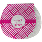 Square Weave Burp Pad - Velour w/ Name and Initial