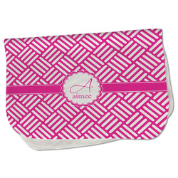 Square Weave Burp Cloth - Fleece w/ Name and Initial