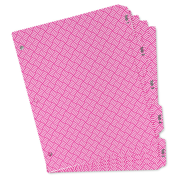 Custom Square Weave Binder Tab Divider - Set of 5 (Personalized)