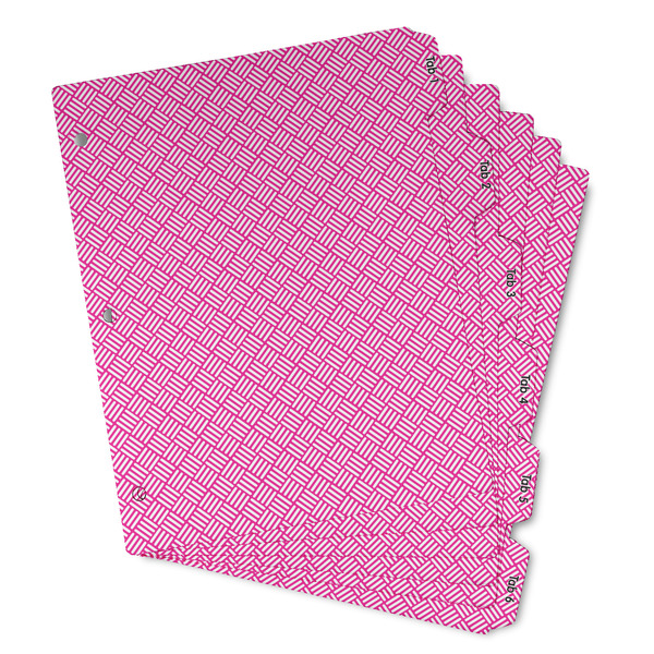 Custom Square Weave Binder Tab Divider - Set of 6 (Personalized)