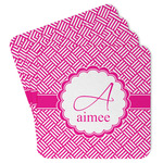 Square Weave Paper Coasters w/ Name and Initial