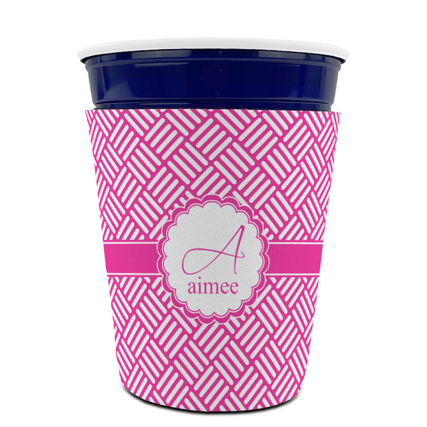 Square Weave Party Cup Sleeves - without bottom - FRONT (on cup)