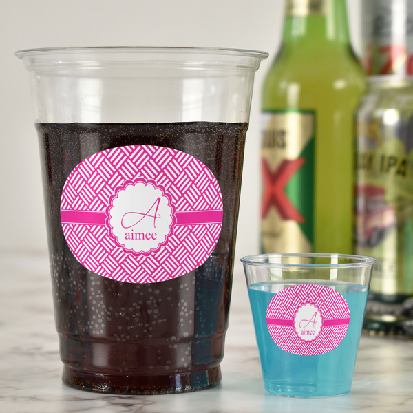 Square Weave Party Cups - 16oz - In Context