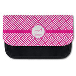 Square Weave Canvas Pencil Case w/ Name and Initial