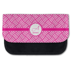 Square Weave Canvas Pencil Case w/ Name and Initial